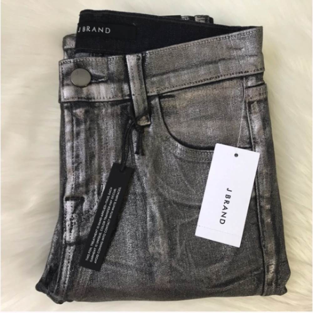 J Brand Foiled Chrome NWT - Picture 3 of 6